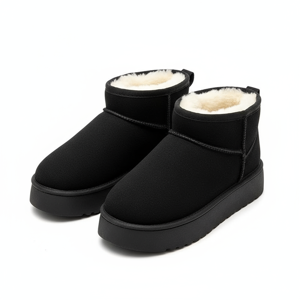 Schwarze Winterstiefel Hauptansicht